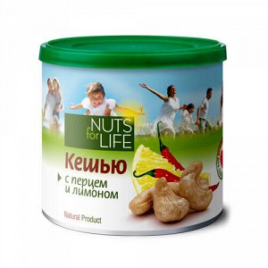 Кешью с перцем и лимоном Nuts for life, 115 г