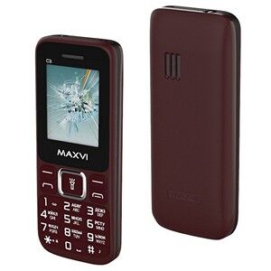 Телефон сотовый Maxvi C3i Wine red