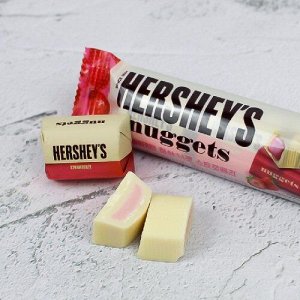 Hershey's Hersheys Nuggets Strawberry 28g - Порционный шоколад Herheys с клубникой