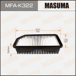 Воздушный фильтр MASUMA LHD HYUNDAI/ i20/ V1200, V1400, V1600 08- (1/40) MFA-K322