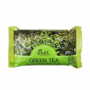 EKEL Peeling Soap Green Tea Отшелушивающее косметическое мыло с экстрактом зеленого чая, 150г