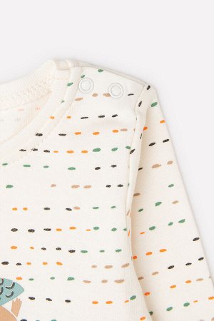 Джемпер(Осень-Зима)+baby (цветные штрихи на белой лилии)