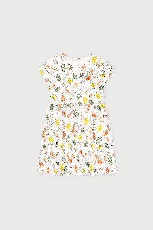 Платье(Осень-Зима)+girls (сливки, осенний лес к1270)