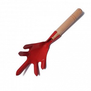 Greengo Набор садового инструмента, 3 предмета: совок, рыхлитель, вилка, длина 28 см, деревянные ручки