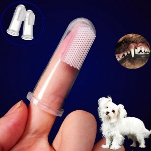 Зубная щетка для собак и кошек на палец