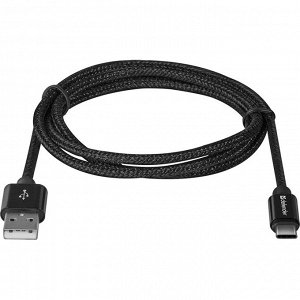 Шнур USB А-Type-C (1 м) шт.-шт. Defender USB09-03T PRO 2,1A 87814 чер.