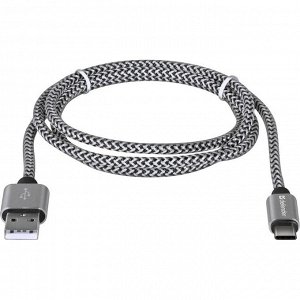 Шнур USB А-Type-C (1 м) шт.-шт. Defender USB09-03T PRO 2,1A 87815 бел.