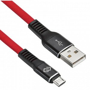 Шнур USB А-микро USB (1,2 м) шт.-шт. Digma 1080388 чер./крас.