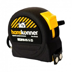 Рулетка Hanskonner HK2010-01-5-25, 5м, полотно 25мм, 2 стопа