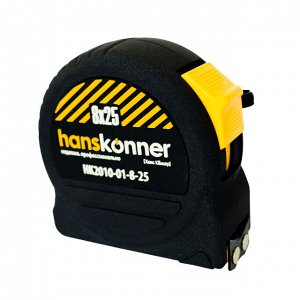 Рулетка Hanskonner HK2010-01-8-25, 8м, полотно 25мм, 2 стопа