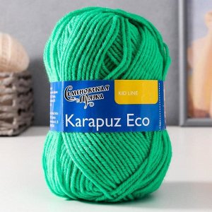 Пряжа Karapuz Eco (КарапузЭко) 90% акрил, 10% капрон 125м/50гр ярк.зел (47)