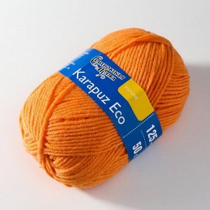 Пряжа Karapuz Eco (КарапузЭко) 90% акрил, 10% капрон 125м/50гр ярк.оранж (655)