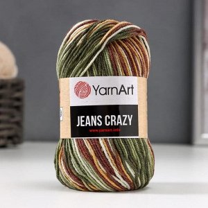 Пряжа "Jeans crazy" 55% хлопок, 45% акрил 160м/50гр (7203  принт)