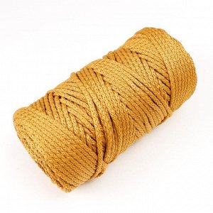 Шнур для вязания с сердечником 100% полиэфир, ширина 5 мм 100м/550гр (43 горчичный)
