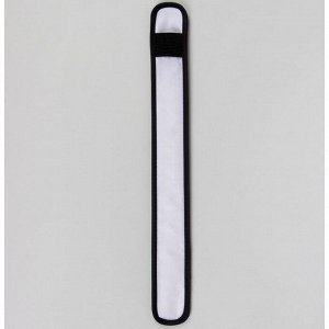 Светоотражающий браслет на батарейках, 3 режима, 34,5 ? 4 см, цвет серый