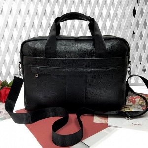 Мужская сумка Viva Vinci формата А4 из натуральной кожи чёрного цвета.