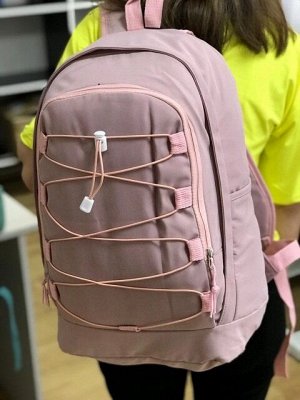 Рюкзак кэжуал Armin A4 из износостойкой ткани пудрового цвета.