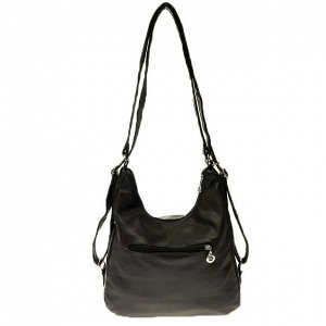 Функциональная сумка-рюкзак Malekula из качественной матовой эко-кожи кофейного цвета.