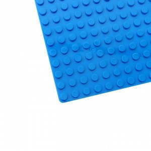 Пластина-основание для конструктора, 25,5*25,5 см, цвет голубой