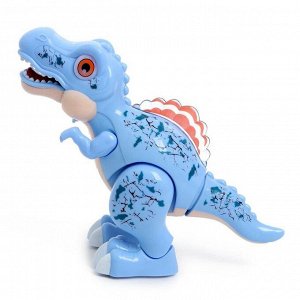 Динозавр «Вилли», свет и звук, работает от батареек, цвет синий