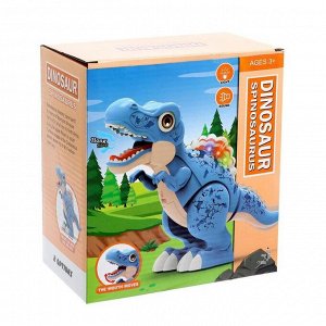 Динозавр «Вилли», свет и звук, работает от батареек, цвет синий