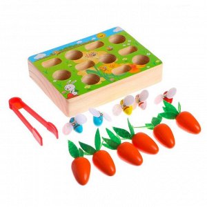 Детская развивающая игра «Достань морковку и пчёлку» 20*12,5*5 см