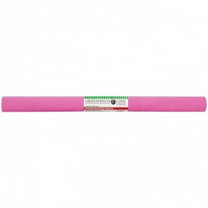 Бумага крепированная Greenwich Line, 50*250см, 32г/м2, розовая, в рулоне