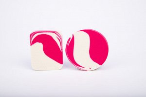 .ANINA S6 Губка косм  "Мрамор" круглая+прямоугольная (2 штуки