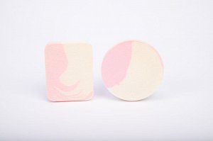 .ANINA S6 Губка косм  "Мрамор" круглая+прямоугольная (2 штуки
