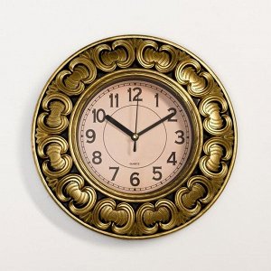 Часы настенные, серия: Интерьер, "Маргарет", дискретный ход, d=14 см, 26 х 26 см