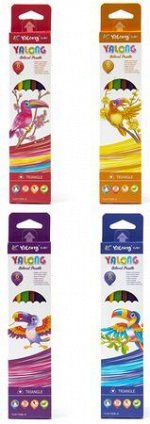 Карандаши  6цв &quot;Parrot&quot; трехгранные YL817208-6 Yalong {Китай}