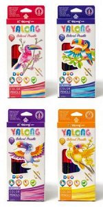 Карандаши 24цв 12 шт. двусторонние &quot;Parrot&quot; трехгранные YL817209-24 Yalong {Китай}