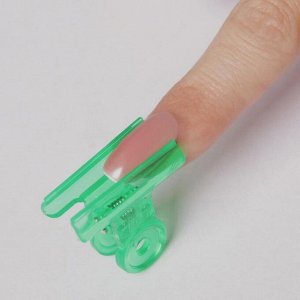 Зажимы для наращивания ногтей, 3,8 см, 5 шт, цвет МИКС