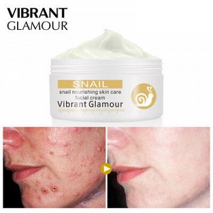 Крем для лица с муцином улитки Vibrant Glamour,30гр