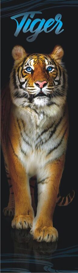 Картонная закладка "Тигры" с глиттером
