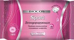 BioCos Влажные салфетки SPORT дезодорирующие для женщин уп.15