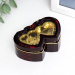 Шкатулка музыкальная &quot;2 сердца&quot; 5х8х3 см