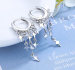 Серьги из стерлингового серебра, 1 пара