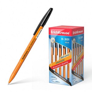 Ручка шарик "ErichKrause Orange Stick R-301" 0.7мм черный 1/50 арт. ЕК-43195