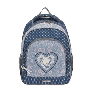 Рюкзак школьный "ErichKrause Lacey Heart" ErgoLine15L голубой арт. ЕК-51600