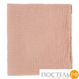 Одеяло из жатого хлопка цвета пыльной розы из коллекции Essential 90x120 см всесезонное