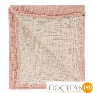 Одеяло из жатого хлопка цвета пыльной розы из коллекции Essential 90x120 см всесезонное