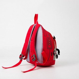 Рюкзак детский, 2 отдела на молниях, цвет красный, «Робот»