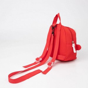 Рюкзак детский, отдел на молнии, цвет красный, «Панда»