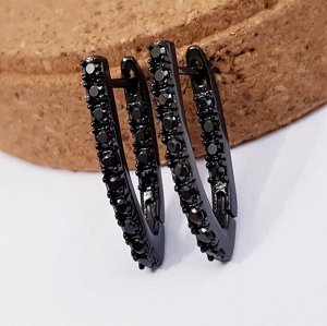 Серьги коллекция Xuping   Black покрытие позолота