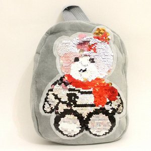 Рюкзачок детский меховой с пайетками, арт.237.055