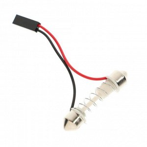 Светодиодная лампа для автомобиля 43x35 мм, 12 В, 48 SMD, белый свет, 2 переходника в комплекте