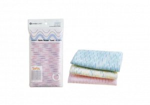 Мочалка для тела с плетением «Волна» и полиэстеровыми нитями "Noble Shower Towel" (средней жёсткости) размер 28 см х 95 см