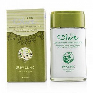 Мужская увлажняющая эмульсия с оливой 3W Clinic Olive For Man Fresh Emulsion 150 мл., ,
