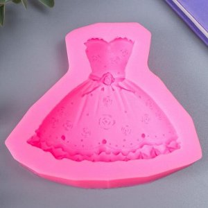 Молд силикон "Платье с розами" 7,5 см